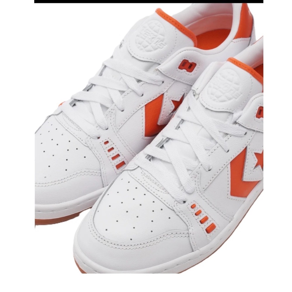 Converse AS-1 Pro Ox White Orange Alexis Sablone Skate Shoes Low Top Men 11